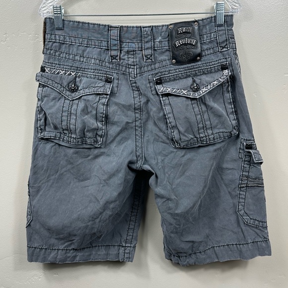 Rock Revival Men’s Cargo Shorts in Black Size 30 - Picture 2 of 6